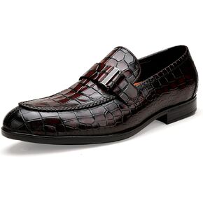 GOLDEN COXES FAMILY Men's Leather Penny Loafers Formal Dress Shoes Soft Slip-On Loafer for Men