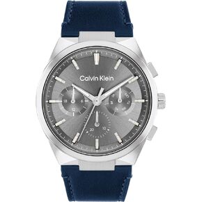 Calvin Klein Distinguish - Men's Multifunction Watch Stainless Steel - Water Resistant 3 ATM/30 Meters - Elevate Your Style with an Architecturally Inspired Men's Timepiece - 44 mm