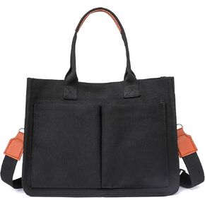 Canvas Tote Bag for Women, Beach Work Tote Bag, Laptop Shoulder Bags for Women, Cute Purse Teacher Tote Bag for Travel