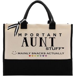 OMA Gift, Canvas Tote Bag Cute Design, Important OMA Stuff Canvas Bag, Cotton Canvas Tote Bag, Reusable Shopping Bag Gift for Her Women OMA, Grandma Mother Gift for Mother's Day Christmas Birthday