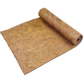 Fall Halloween Village Mat Landscape Accents, Fall Natural Coconut Coir Liner Fall Decor Fiber Mat Landscape Village Accessories for Halloween Autumn Thanksgiving Day Scene Decoration Accessories