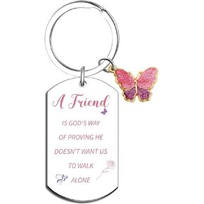 Friendship Gifts for Women Friends Christian Keychain Gifts for Women Unique Birthday Gift for Best Friend Her Women Bestie Bff Long Distance Gifts Christmas Gifts Ideas Butterfly Accessories