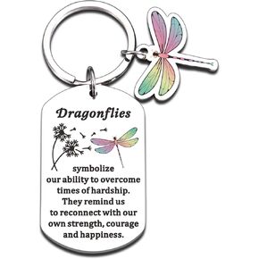 Encouragement Gifts for Women, Thinking of You Gifts for Women, Dragonfly Gifts for Women, Keychains for Women, Womens Keychain, Car Keychain for Women, Meaningful Gifts for Women, Dragonfly Decor