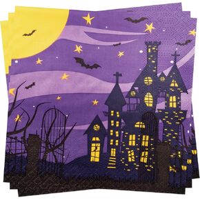 Trick or Treat Paper Napkins for Halloween 13inch Party Disposable Napkins 80 Pieces Dinner Napkins