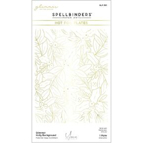 Spellbinders Holly Background Hot Foil Plate, Metal