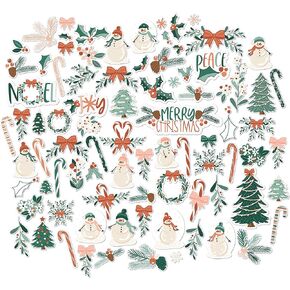 Paper Die Cuts - Candy Cane Christmas - Over 60 Cardstock Scrapbook Die Cuts - by Miss Kate Cuttables