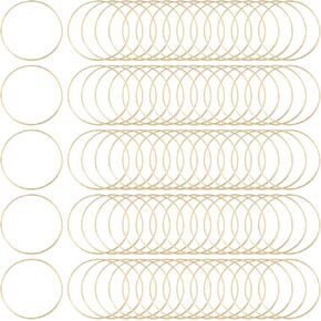 120pcs 30mm Hoop Earrings Findings Small Round Earring Finding Golden Brass Open Bezel Back Frames Circle Beading Bulk for Jewelry Making Women Crafting DIY Art Gift Accessories Supplies