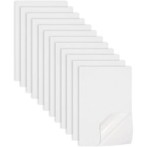 Jtnohx Adhesive Foam Sheets, 12 Pieces Eva Foam Paper, 7"×11.3" Craft Foam with Adhesive Backing, Sticky Foam for Crafts DIY (White)