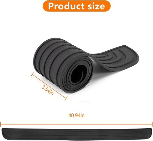 Car Rear Bumper Protector Guard, Anti-Scratch Rubber Automotive Trunk Sill Protective Strip, Non-Slip Vehicle Trunk Door Entry Protective Strips, Universal for Vehicles (Black) in Kuwait
