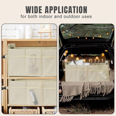 The Boys Trunk Organizer for Car - Large-Capacity Car Organizer, Foldable Trunk organizer for SUVs & Sedans, Sturdy Car Organization for Car Accessories, Tools, Sundries,3 Compartments (Beige) in Saudi Arabia