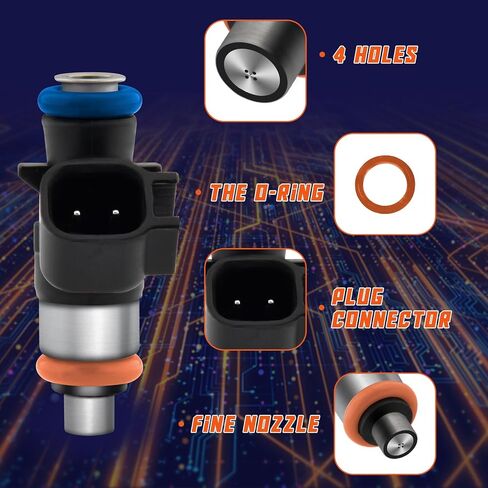 Fuel Injectors 0280158233 Compatible with 2011-2017 Chrysler 200/300 Dodge Challenger Charger Jeep Grand Cherokee Wrangler Ram 1500/2500/3500 3.6L Replaces 05184085AC in Saudi Arabia