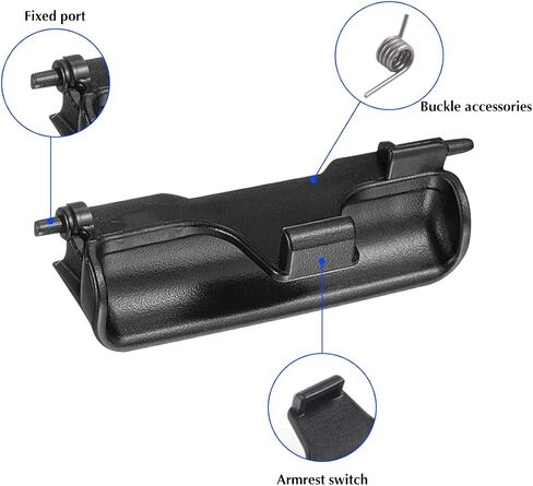 مزلاج وحدة التحكم المركزية للسيارة، OEM# 83417TX4A01 مزلاج غطاء مسند ذراع وحدة التحكم المركزية للسيارة مع زنبركين، ملحقات بديلة للسيارات متوافقة مع RDX 2013-2018 in Saudi Arabia