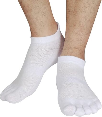 Meaiguo Men's Toe Socks Cotton Five Finger Socks Athletic Toe Socks for Running in Kuwait