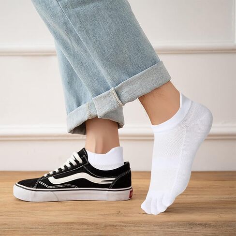 Meaiguo Men's Toe Socks Cotton Five Finger Socks Athletic Toe Socks for Running in Kuwait