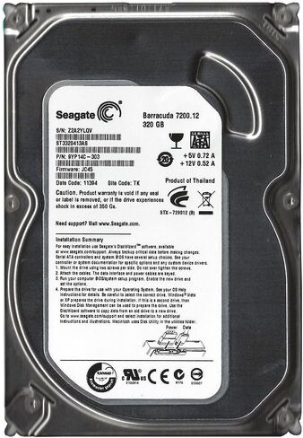 سيجيت باراكودا 7200.12 320 جيجابايت 7200 دورة في الدقيقة SATA 6 جيجابايت/ثانية NCQ 16 ميجابايت كاش 3.5 بوصة محرك داخلي مكشوف ST3320413AS in Kuwait