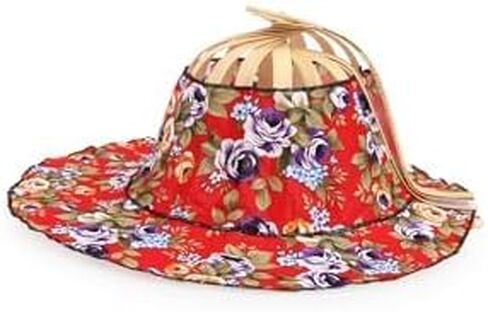 BESPORTBLE Hand Fan 2 1 Sun hat Solar hat Portable hat Floral Print hat Ladies Summer Hats Outdoor Flowers for Outside Hand held Fans Foldable Cotton hat Straw Fan hat Women's in Saudi Arabia