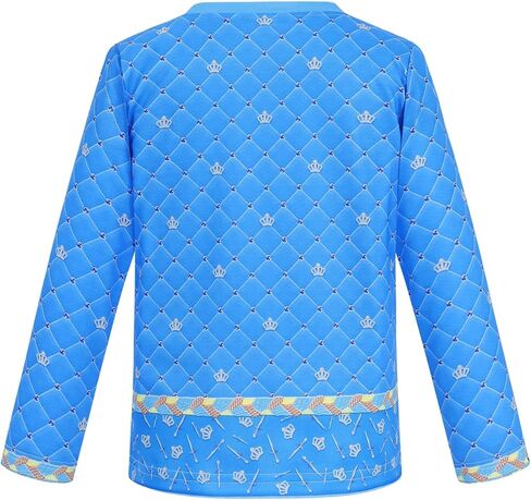 زي الفتيات باللون الأزرق مع شعر مستعار أزرق للأطفال، أزياء الهالوين، ملابس تنكرية لدور الفيلم، سروال قميص لحفلات أعياد الميلاد﻿ in Kuwait