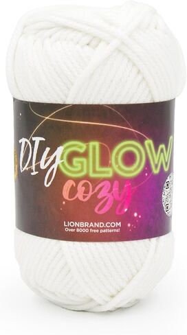 Lion Brand Yarn DIY Glow Cozy, Glow in The Dark Yarn, Neon Yellow, 1 Pack in Saudi Arabia