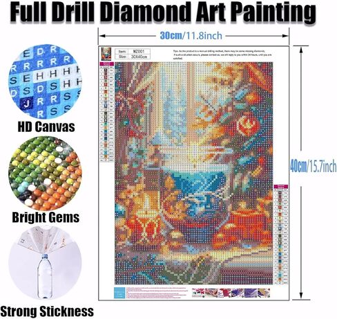 Ekuxom Christmas Diamond Art Kits for Adults Christmas, Christmas Candles Diamond Painting Kits, 5D Full Drill Round Christmas Diamond Painting Gem Art for Home Wall Decor 12x16inch in Saudi Arabia