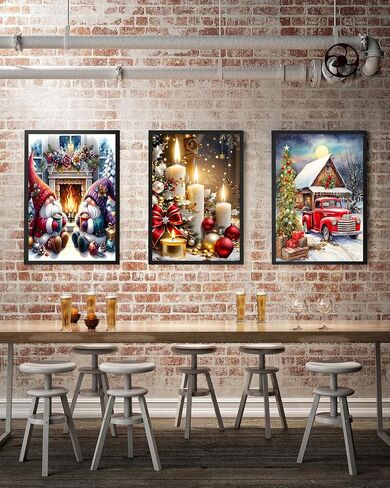 4 Pack Winter Christmas Diamond Painting Kits for Adults Beginners,5D Christmas Gnome Car Candles Diamond Art Kit,DIY Full Round Drill Diamond Dot Gem Art Kits for Adults,Home Wall Decor 9.8x13.8 Inch in Saudi Arabia