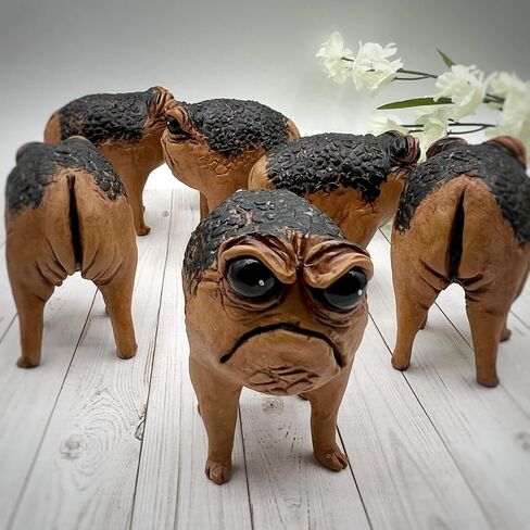 Grumpy Frog Statue Ugly Angry Frog Statue Outdoor Garden Plant Decorations for Pots Novelty Home Office Desktop Decoration Unique Weird Gift (1 Pack) in Saudi Arabia