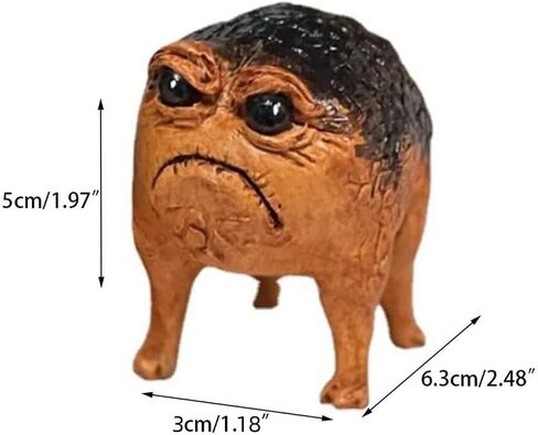 Grumpy Frog Statue Ugly Angry Frog Statue Outdoor Garden Plant Decorations for Pots Novelty Home Office Desktop Decoration Unique Weird Gift (1 Pack) in Saudi Arabia