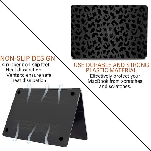 Compatible with MacBook Air 13.3 inch Case,（Older Version 2010-2017 Release Models A1369 & A1466 ） with Keyboard Protectors,Laptop Plastic Hard Shell（Brown Cow） in Saudi Arabia