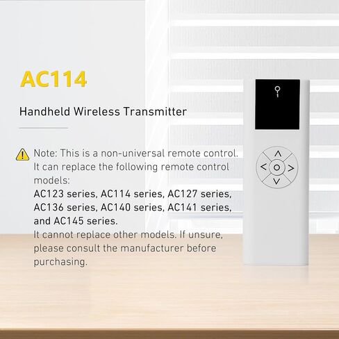 AC114-06 Blinds Remote Control，6 Channel RF Transmitter(433.92Mhz) for Electric Blind, Shade and Sunshade in Saudi Arabia