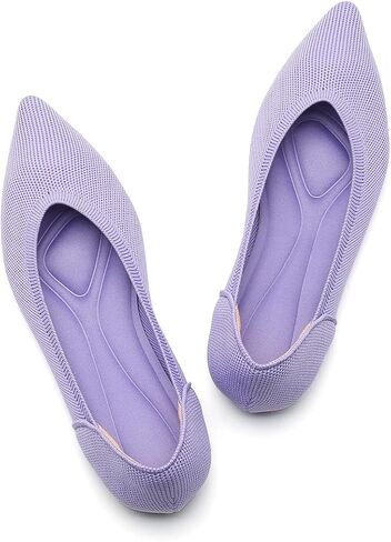 Womens Pointed Toe Flats Knit Dress Shoes Work Flats Office Shoes Comfortable Casual Dressy Shoe in Kuwait