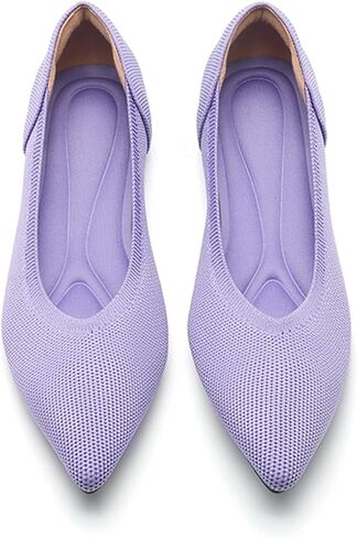 Womens Pointed Toe Flats Knit Dress Shoes Work Flats Office Shoes Comfortable Casual Dressy Shoe in Kuwait