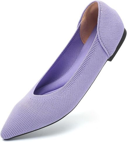 Womens Pointed Toe Flats Knit Dress Shoes Work Flats Office Shoes Comfortable Casual Dressy Shoe in Kuwait