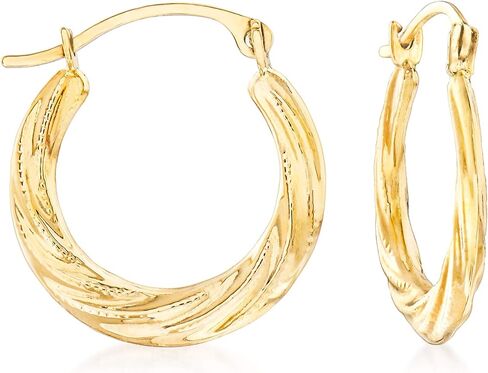 Ross-Simons 14kt Yellow Gold Jewelry Set: 3 Pairs Of Hoop Earrings in Saudi Arabia