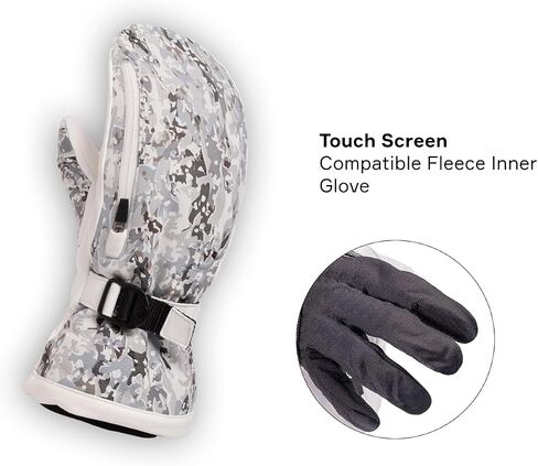 Swany Women's Legend Touch-Screen Compatible Insulated Warm Durable Leather Winter Ski Mittens in Saudi Arabia
