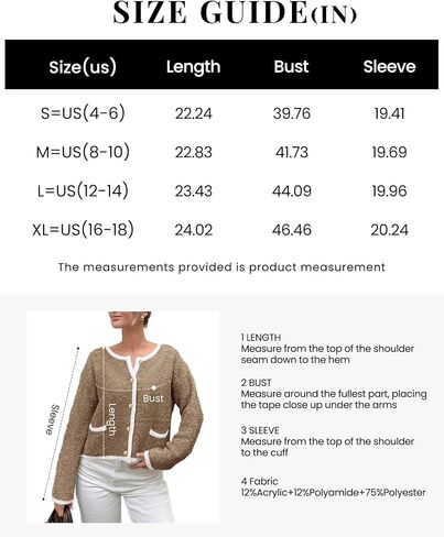 Okiwam Women's Cardigan Sweaters 2024 Trendy Button Down Cardigan Crewneck Contrast Colors Fall Outerwear Clothes in Saudi Arabia