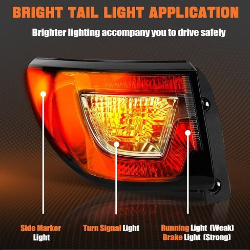 Tail Lights Fit For Chevy Chevrolet Traverse 2013 2014 2015 2016 2017 Rear Brake Back Up Cover Taillights Lens Assembly Left Driver Side Replaces 23301756 GM2805112 84266019(Lamp Included) in Saudi Arabia