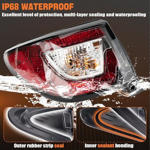Tail Lights Fit For Chevy Chevrolet Traverse 2013 2014 2015 2016 2017 Rear Brake Back Up Cover Taillights Lens Assembly Left Driver Side Replaces 23301756 GM2805112 84266019(Lamp Included) in Saudi Arabia