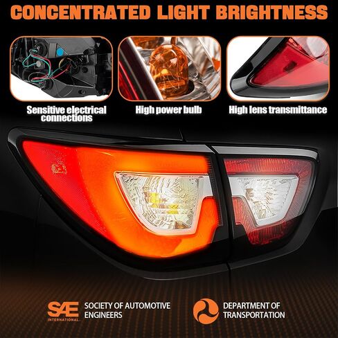 Tail Lights Fit For Chevy Chevrolet Traverse 2013 2014 2015 2016 2017 Rear Brake Back Up Cover Taillights Lens Assembly Left Driver Side Replaces 23301756 GM2805112 84266019(Lamp Included) in Saudi Arabia