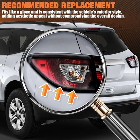 Tail Lights Fit For Chevy Chevrolet Traverse 2013 2014 2015 2016 2017 Rear Brake Back Up Cover Taillights Lens Assembly Left Driver Side Replaces 23301756 GM2805112 84266019(Lamp Included) in Saudi Arabia