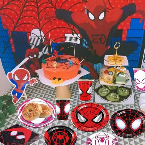 120 قطعة من زينة عيد الميلاد العنكبوتية، 60 طبق، 30 منديل و30 كوب لمستلزمات حفلات أعياد الميلاد العنكبوتية in Kuwait