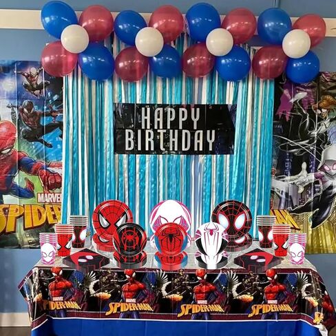 120 قطعة من زينة عيد الميلاد العنكبوتية، 60 طبق، 30 منديل و30 كوب لمستلزمات حفلات أعياد الميلاد العنكبوتية in Kuwait