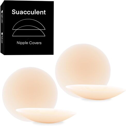 Nipple Cover,Sticky Adhesive Silicone Invisible Pasties,Reusable Pasty Ultra Thin Nipple Covers for Women (4 pcs) in Saudi Arabia