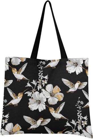 visesunny Large Women Casual Shoulder Bag Handbag Shopping Grocery Canvas Bag in Kuwait