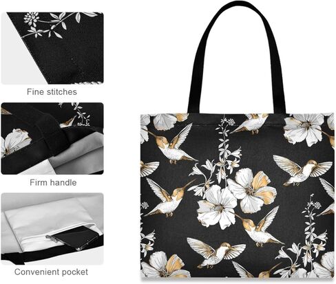 visesunny Large Women Casual Shoulder Bag Handbag Shopping Grocery Canvas Bag in Kuwait