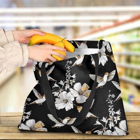 visesunny Large Women Casual Shoulder Bag Handbag Shopping Grocery Canvas Bag in Kuwait