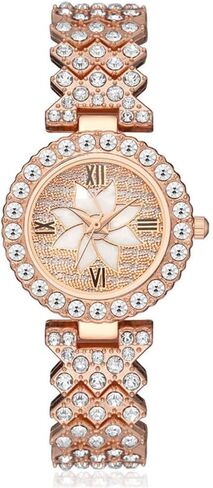 CdyBox Women Luxury Watches Steel Band with Diamonds Bracelets Watches Set Quartz Wristwatch Wholesale in Kuwait