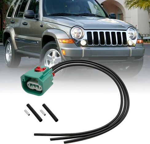 68064997AA Headlight Connector Wiring Harness Fit for Jeep Headlight Daytime Running Lamp Parking Light Wire Connectors Replaces # H13/9008 in Saudi Arabia