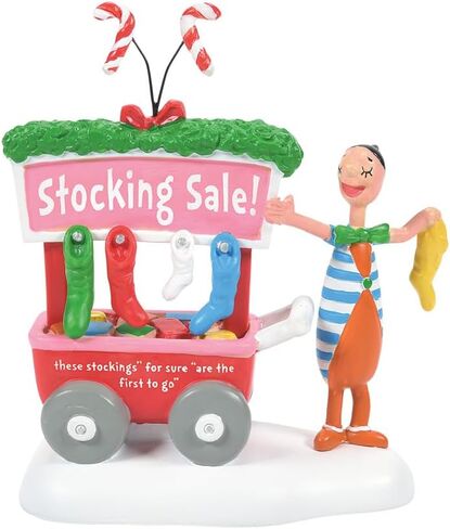 Department 56 Dr. Seuss Grinch Village Accessories Who's-Who of Christmas Stockings Figurine, Resin Hand Crafted Collectible Christmas Figurines Home Decor Sculpture Shelf Statue, 3.2 Inch, Multicolor in Saudi Arabia
