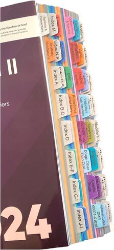 Book Tabs for 2024 HCPCS Level II Expert AAPC Version. Laminated, Color-Coded, and Repositionable with Alignment Card for Easy Application. (Book not Included) in Saudi Arabia