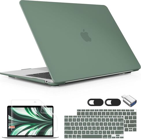 Mektron Glitter Case for 2022 MacBook Air 13 Inch A2337 Compatible with 2021-2018 Release M1 A2179 A1932, Sparkly Plastic Hard Shell Cover with Touch ID, Gypsophila Pink in Saudi Arabia