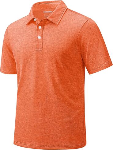 MAGCOMSEN Men's Short-Sleeve Polo,Golf Shirts for Men 3-Button Moisture Wicking,Athletic Casual Collared T-Shirt in Kuwait